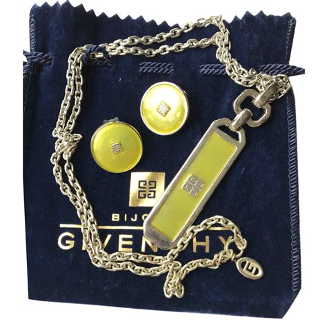 givenchy gold filled necklace|givenchy necklace and earring set.